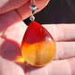 Solid Stirling Silver S925 Amber Pendant